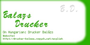 balazs drucker business card